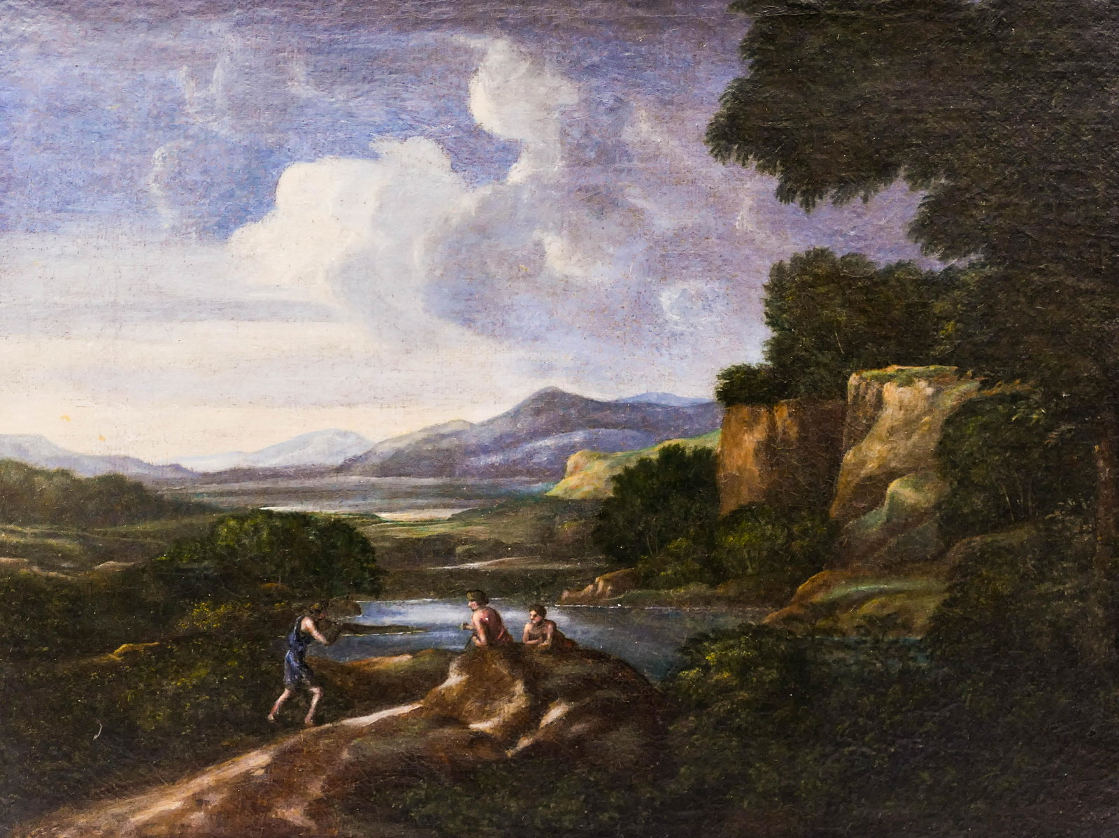 Continental School 18th Cent. Landscape Oil on Canvas (1 of 3)