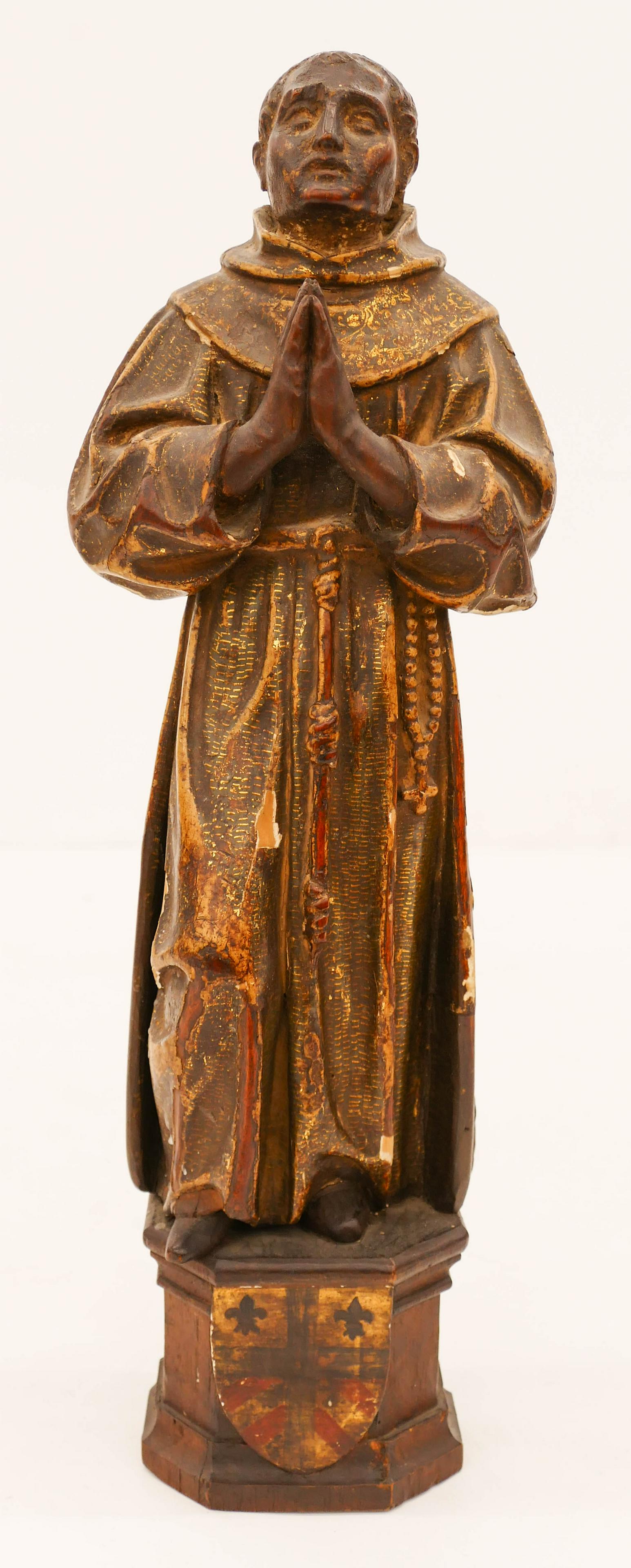 Italian 18th Cent. Gilt Santos Figure of Monk (1 of 3)