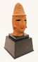 Japanese Kofun Terracotta Haniwa Head Fragment on Stand