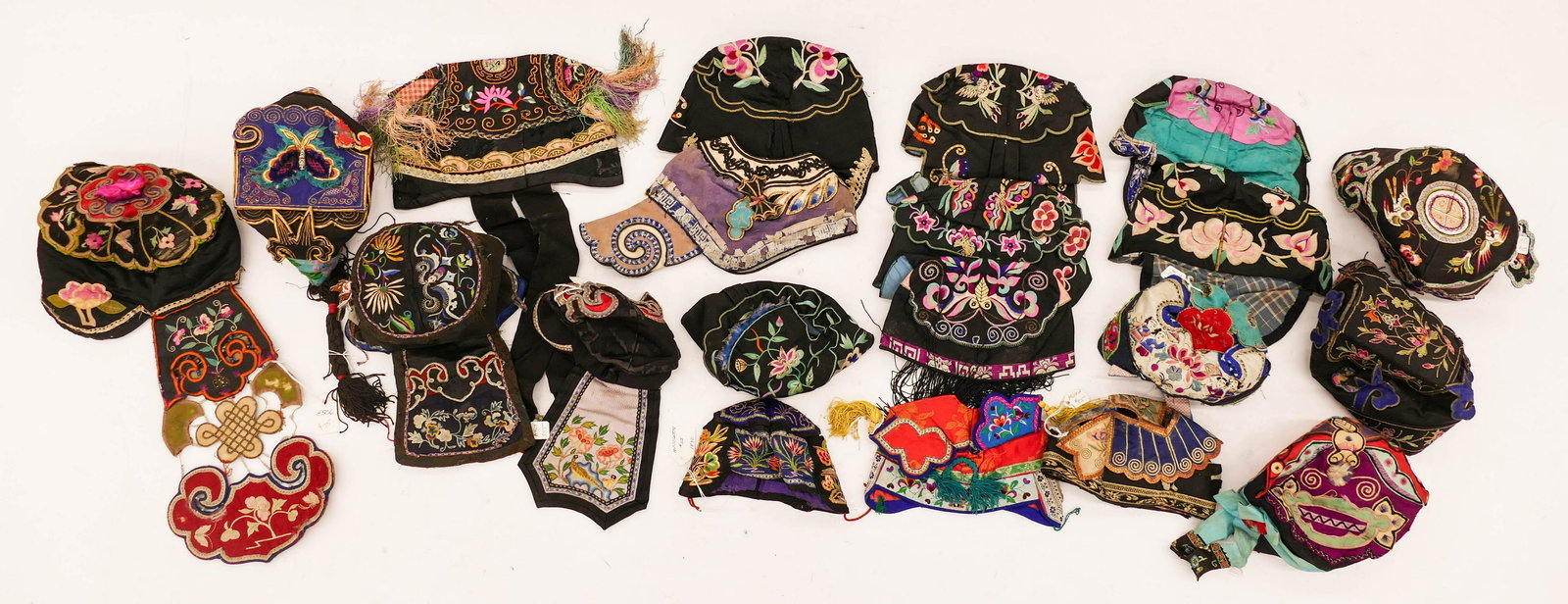 20pc Chinese 19th Cent. Silk Embroidered Children's (1 of 4)