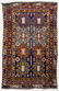 Antique Caucasian Oriental Rug 3'8''x5'9''. A cobalt