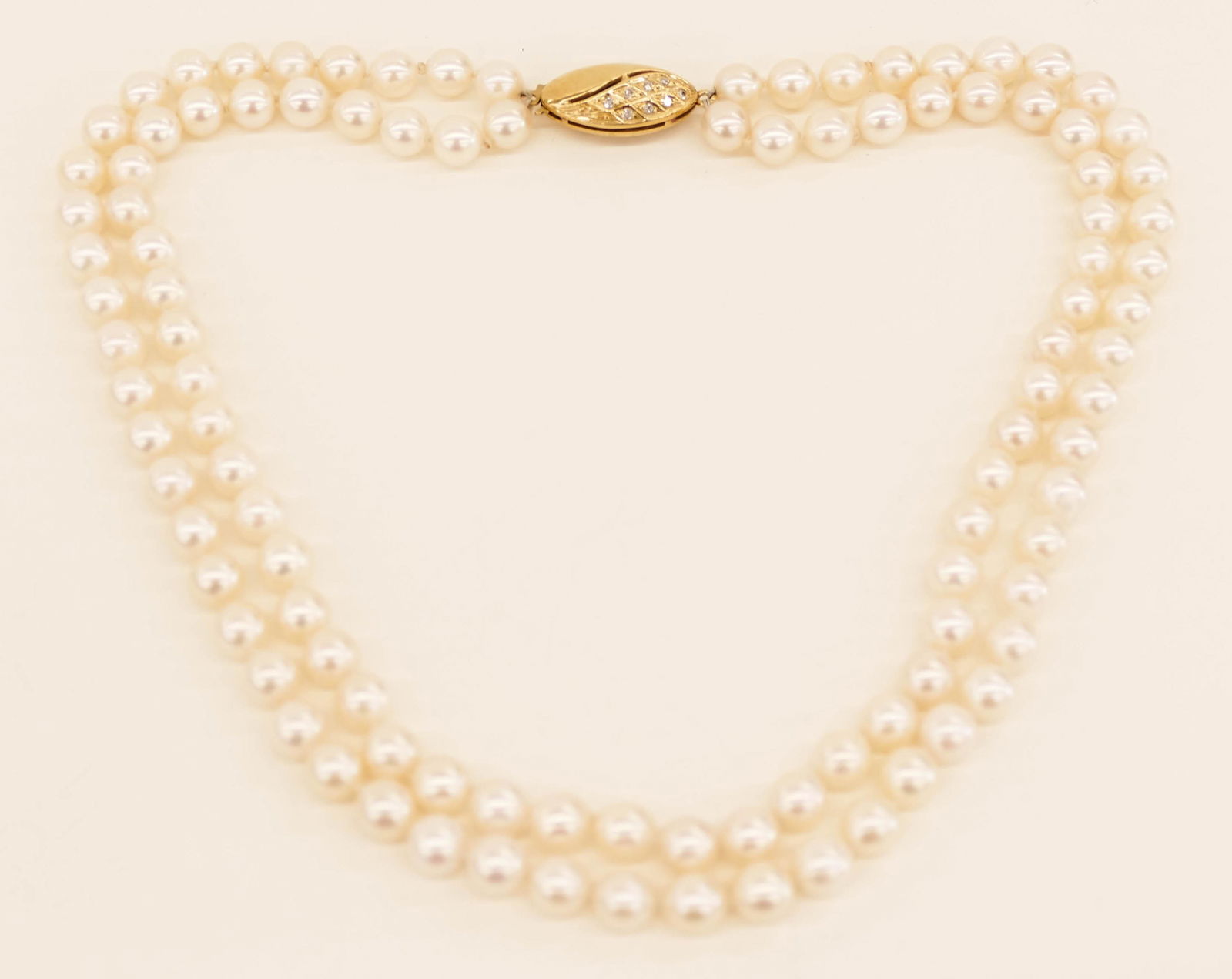 Lady's 14k Double Strand Cultured Pearl Necklace (1 of 2)