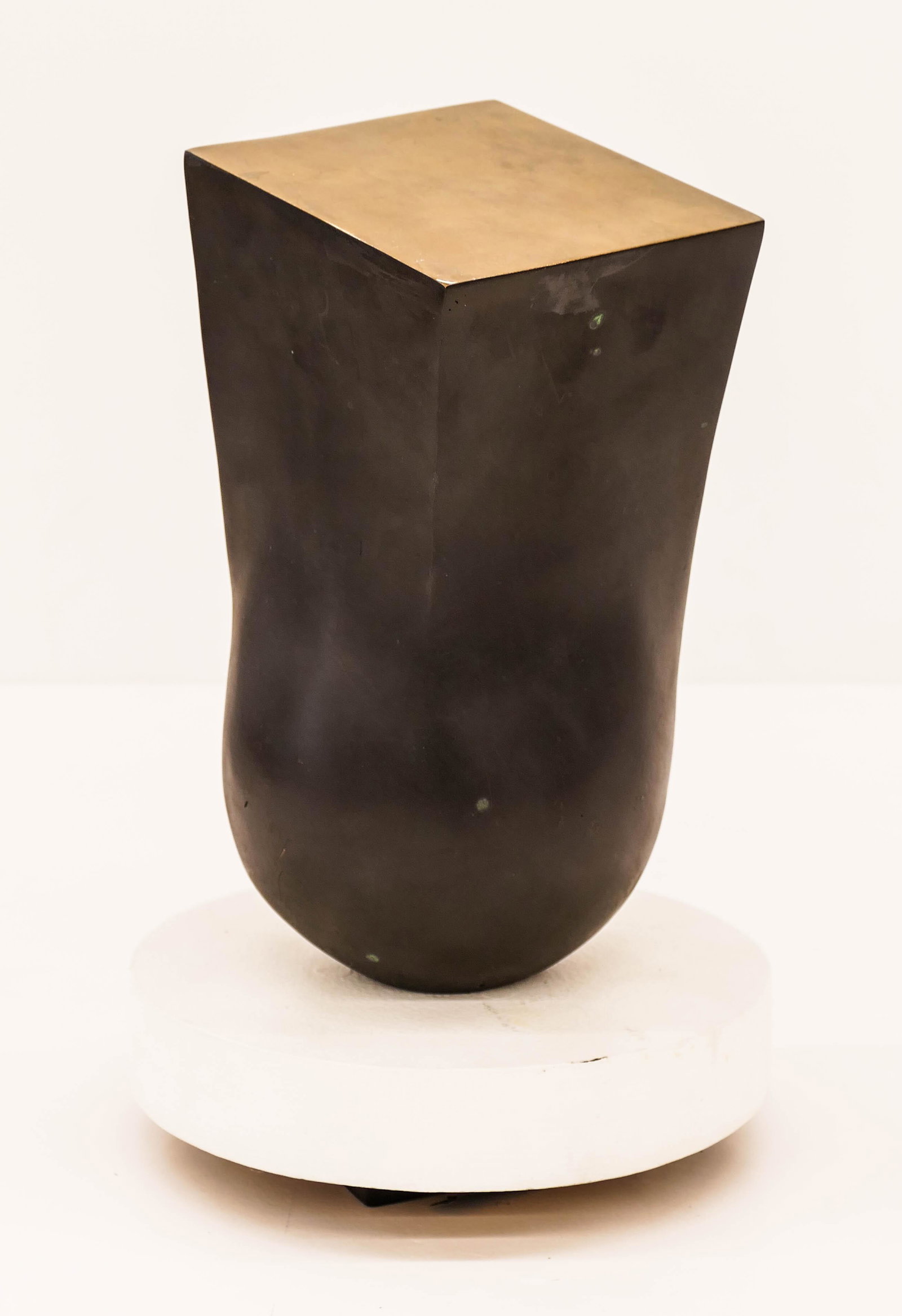 Michael Cochran (b.1943 American) ''Chitta'' 1988: Michael Cochran (b.1943 American) ''Chitta'' 1988 Bronze Sculpture 12.5''x8''. Signed and numbered 1 of 5 edition with Empire Bronze foundry. Screws to painted wood platform. Some scattered slight sur