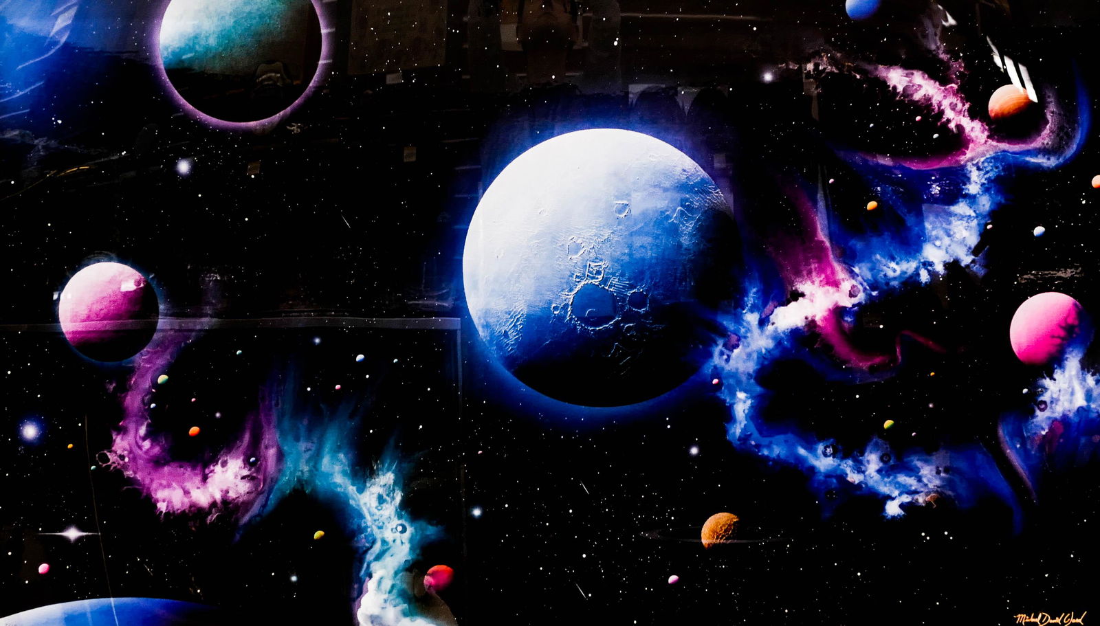 Michael David Ward (b.1958 American) ''Winter's Moon'': Michael David Ward (b.1958 American) ''Winter's Moon'' Cibachrome Print 46''x80'' Image. Impressive Sci-Fi large signed and numbered 7 of 10 edition artwork by this Star Trek Wars artist. Gallery fram