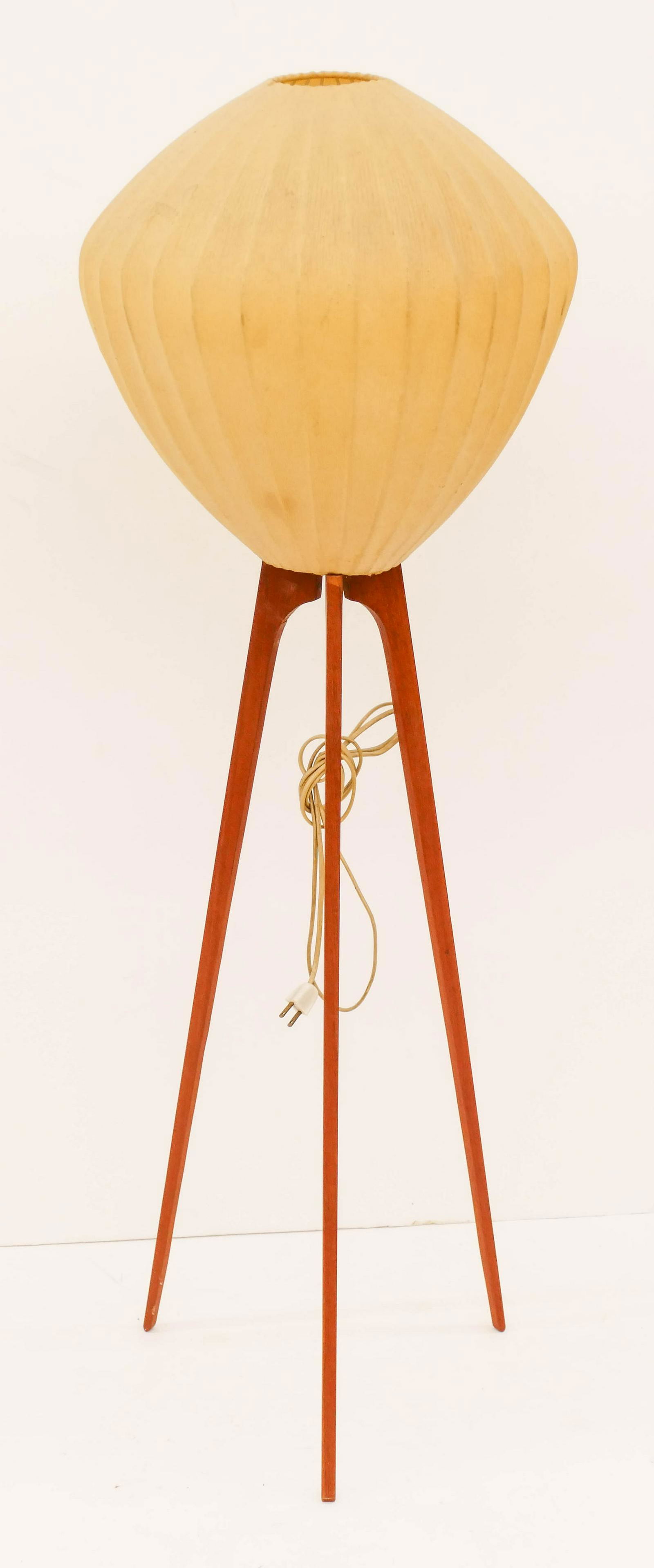 danish teak floor lamp