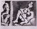 Pencil Signed Pablo Picasso Painter with Model Aquatint