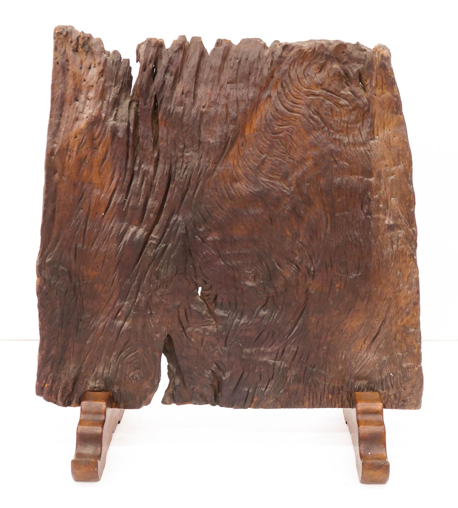 Japanese Meiji Natural Wood Room Screen 38''x36''x15": Japanese Meiji Natural Wood Room Screen 38''x36''x15''. A natural hardwood scholar's panel set on legs. Likely Keyaki wood. Overall excellent condition. Late 19th or early 20th century. Collection of 