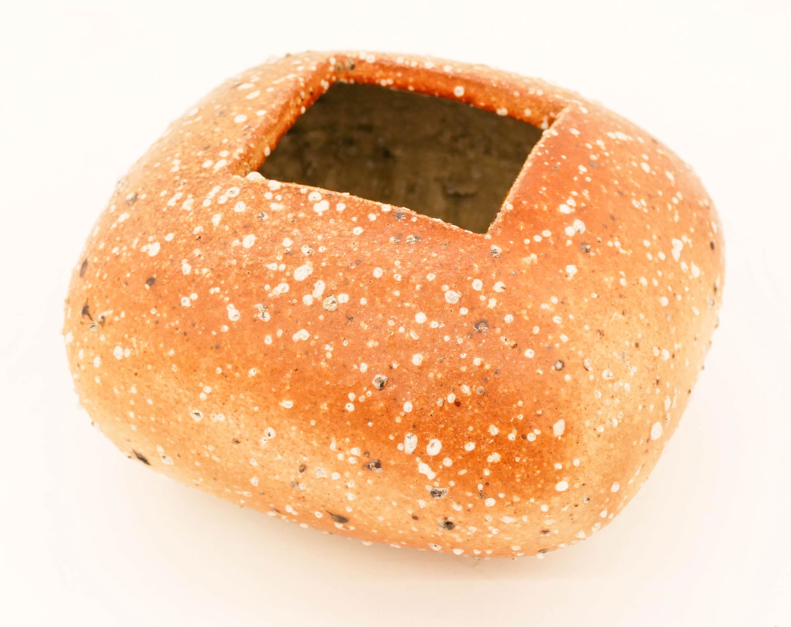 David Shaner Shigaraki Style Pillow Pot (1 of 3)