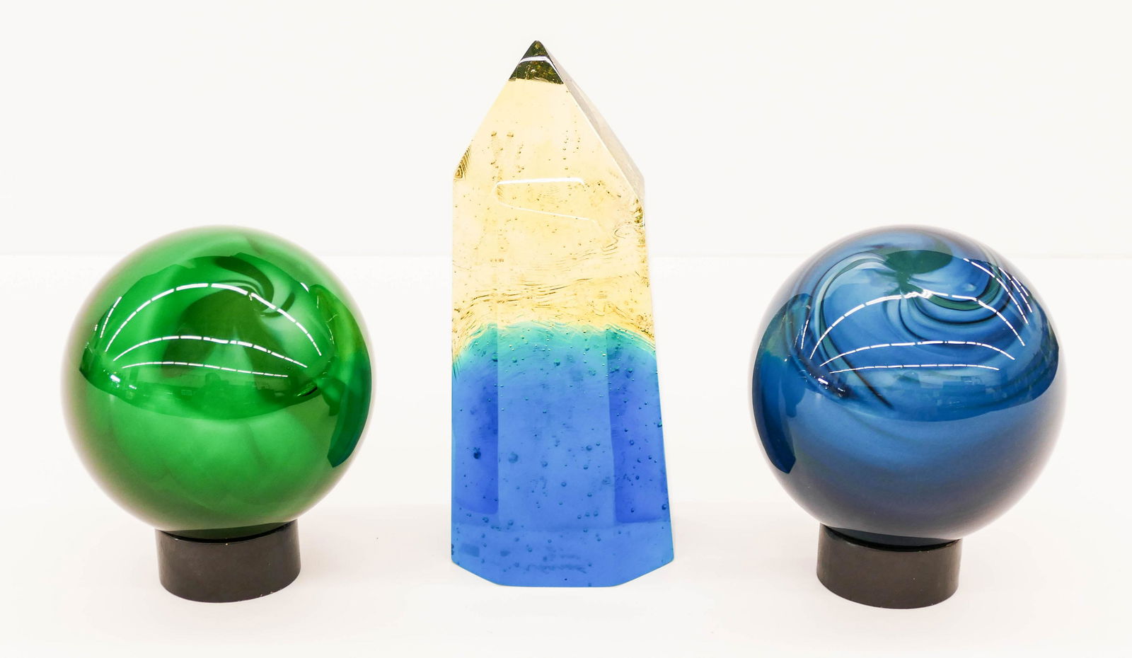 3pc James Nowak Paperweight Sculptures Blown Glass (1 of 1)