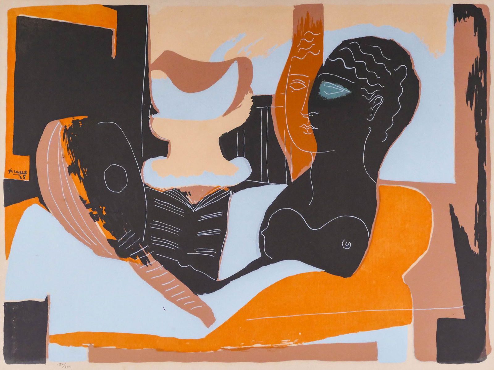 After Pablo Picasso ''Nature Morte a la Tete Antique" (1 of 3)