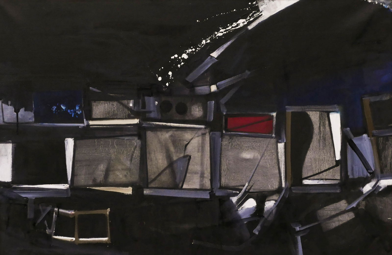 John Hultberg ''Bridge No.2'' 1957 Oil on Canvas (1 of 4)