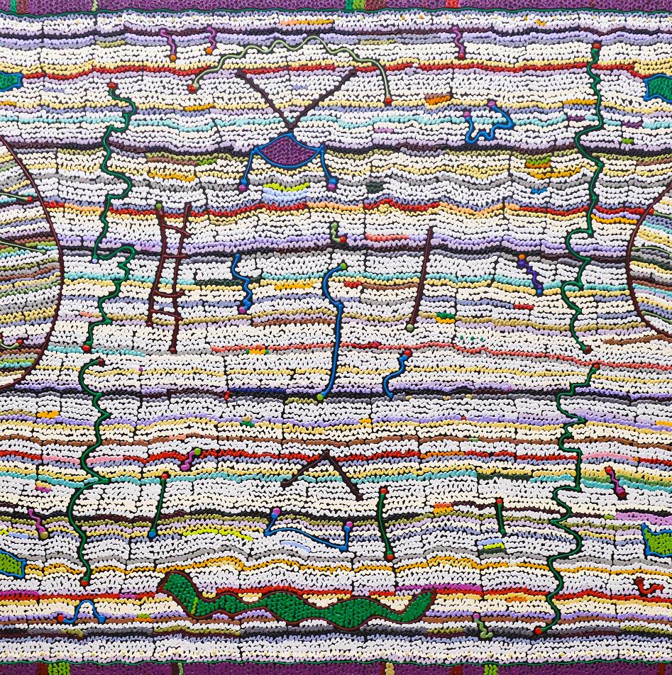 Alden Mason ''Nocturnal Bo Peep'' 1984 Acrylic on Ca (1 of 5)