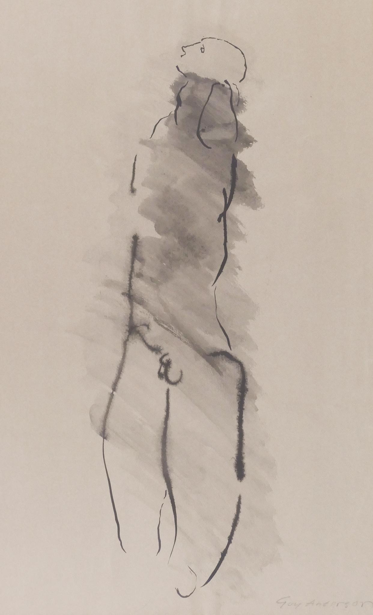 Guy Anderson ''Figure'' 1949 Ink on Paper (1 of 3)