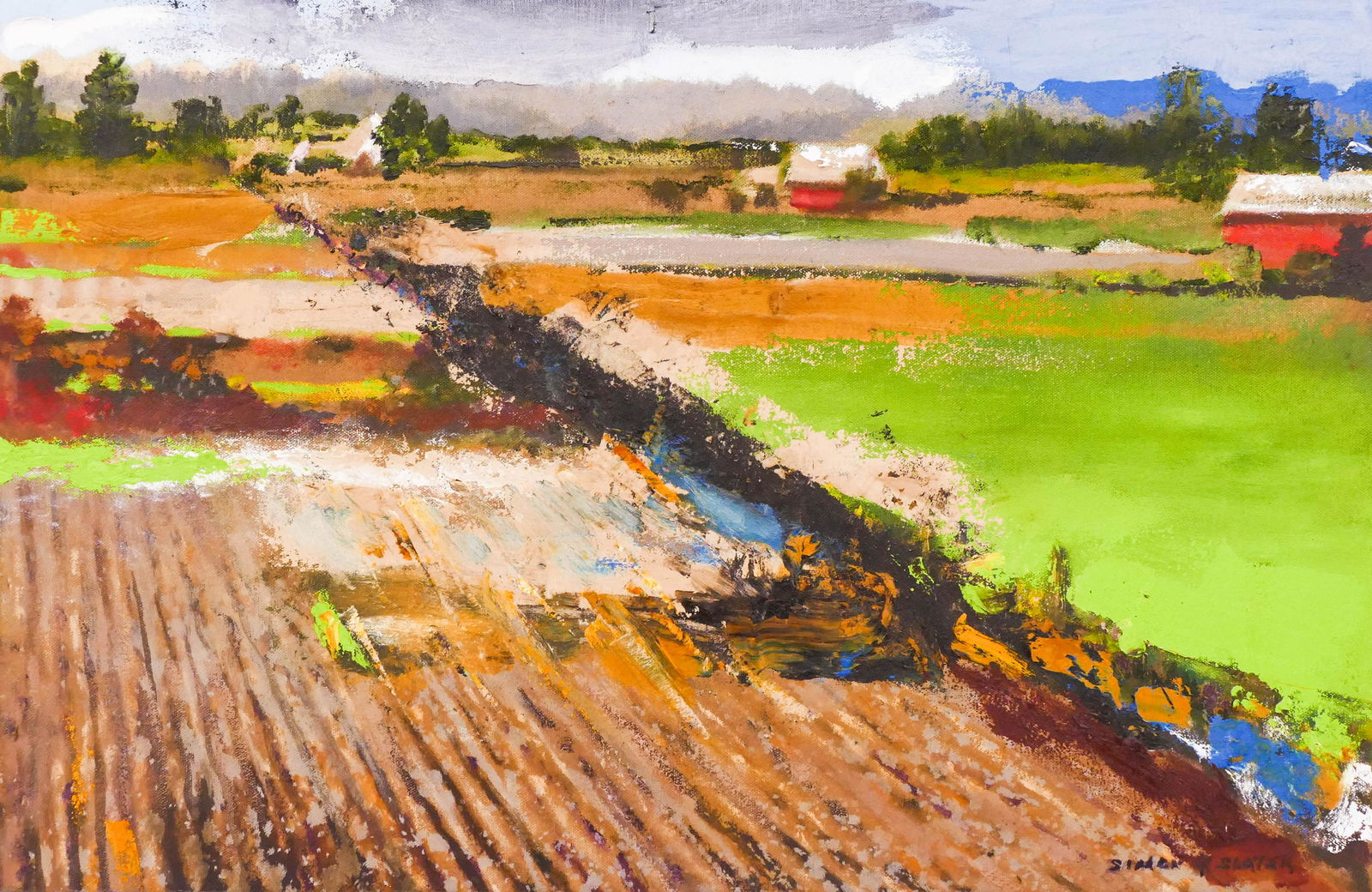 William Slater & John Simon ''Skagit Landscape'' Oil (1 of 2)