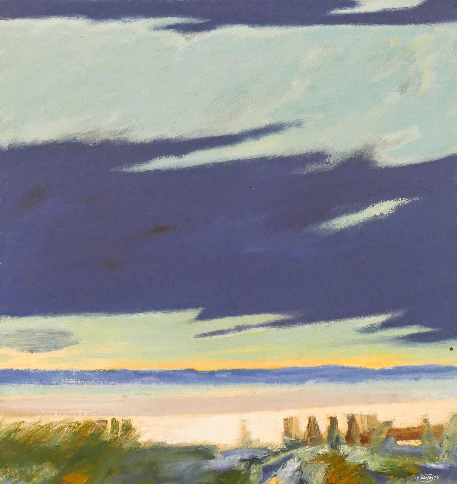 Paul Havas ''Cloud Strata VI'' 1976 Oil on Canvas (1 of 2)