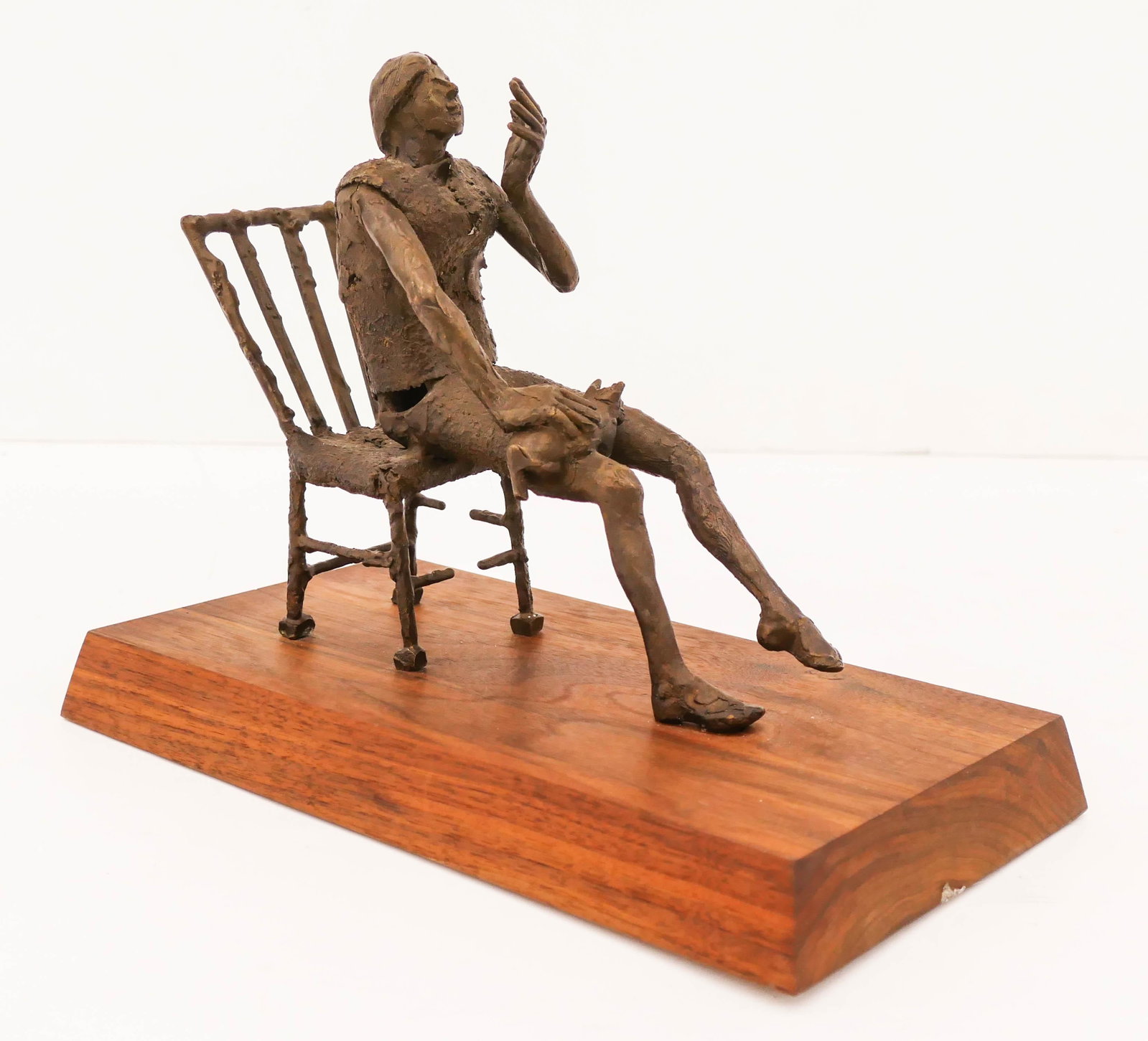 Phillip Levine ''Don't Get Up'' 2013 Bronze: Phillip Levine (b.1931 Washington) ''Don't Get Up'' 2013 Bronze Sculpture 9''x13''. Labeled on bottom. Excellent condition. Collection of Betty Black, Mt. Vernon. Betty's collection was recently exhib