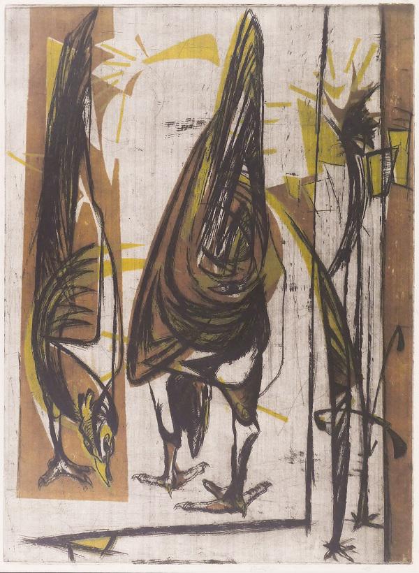Glen Alps ''Birds'' 1953 Aquatint Etching (1 of 2)