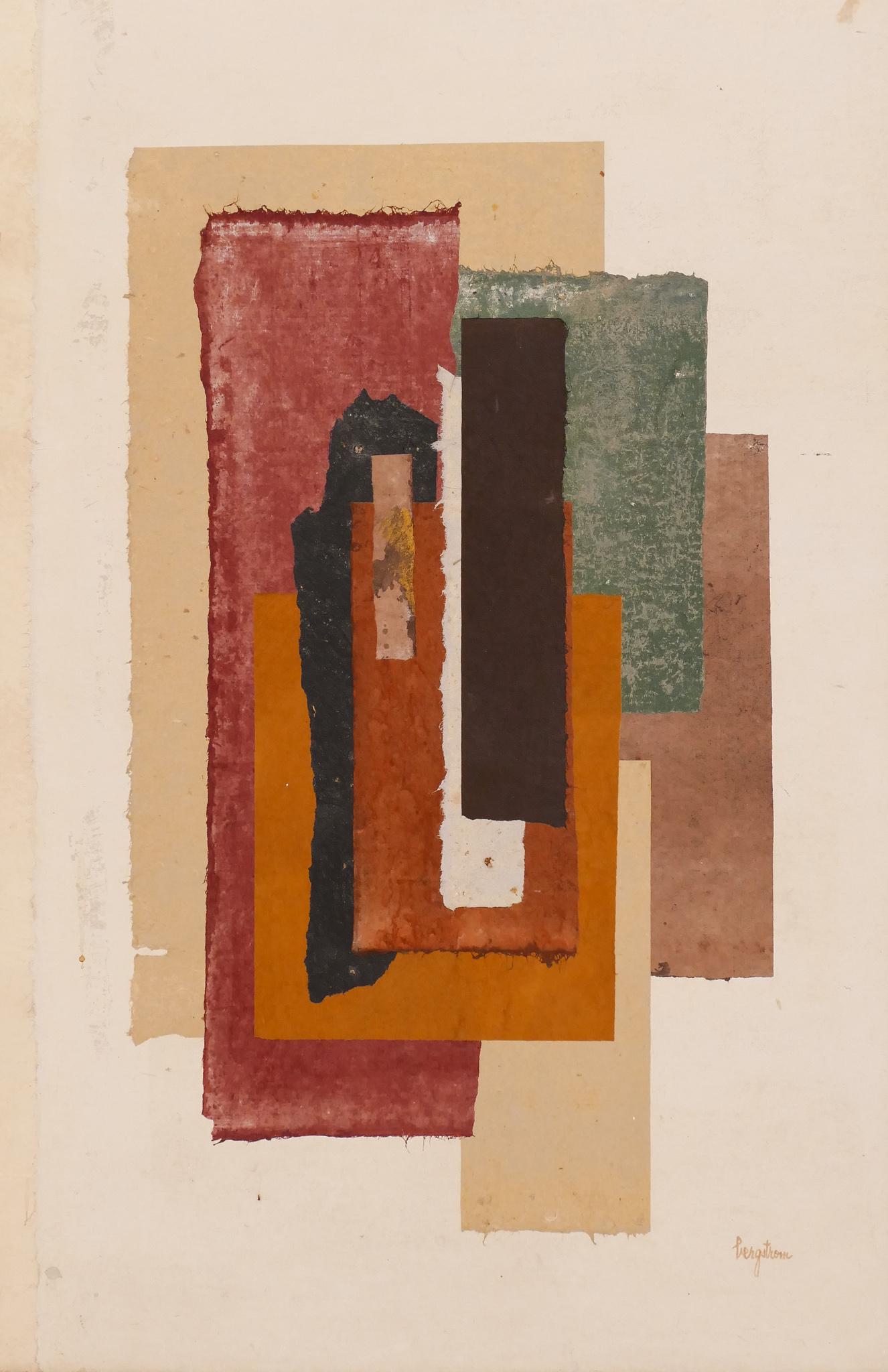 Marilyn Bergstrom Vertical Collage on Masonite (1 of 2)