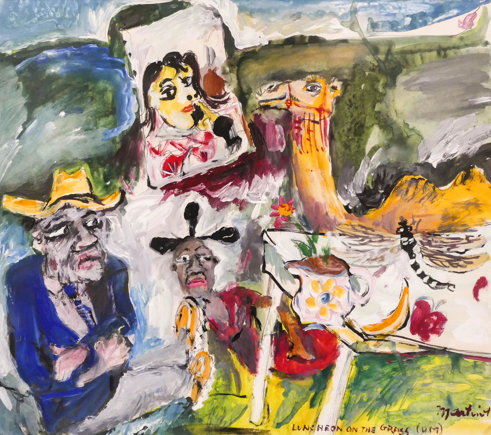 James Martin ''Luncheon on the Grass'' 1990 Tempera (1 of 2)