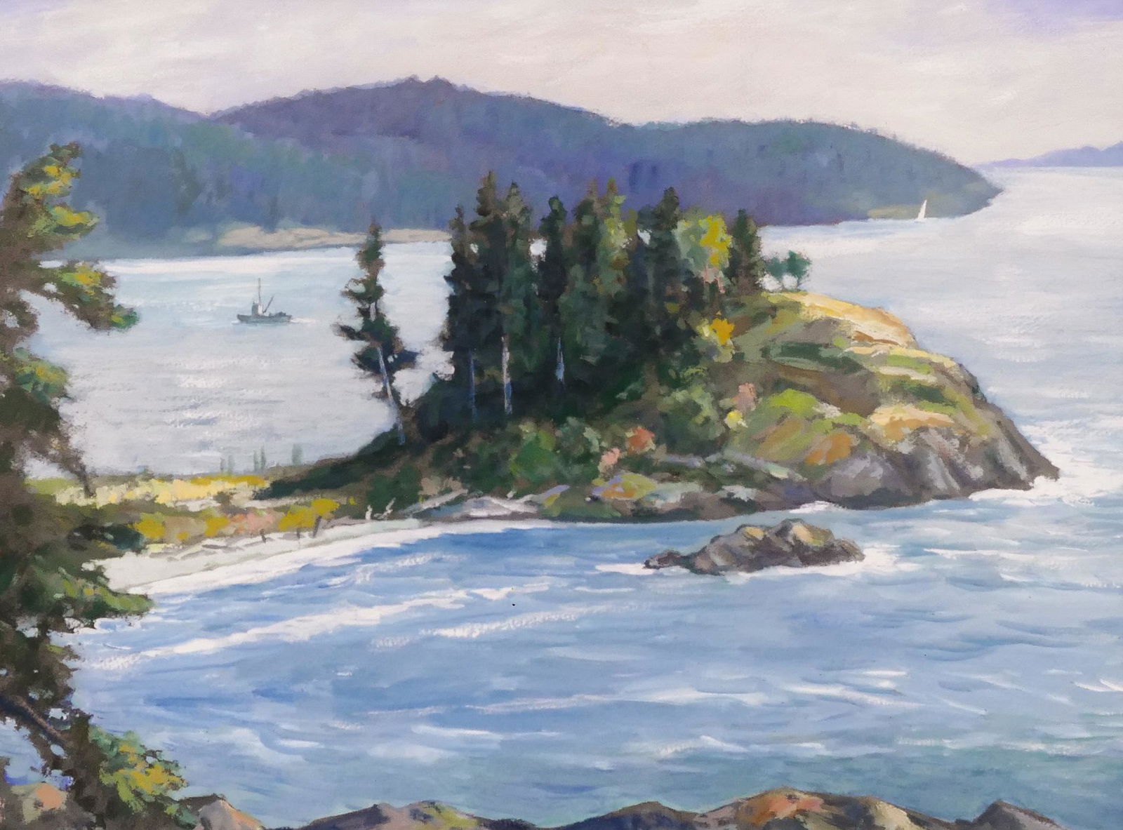 Ross Gill ''Deception Pass'' Gouache on Paper (1 of 2)