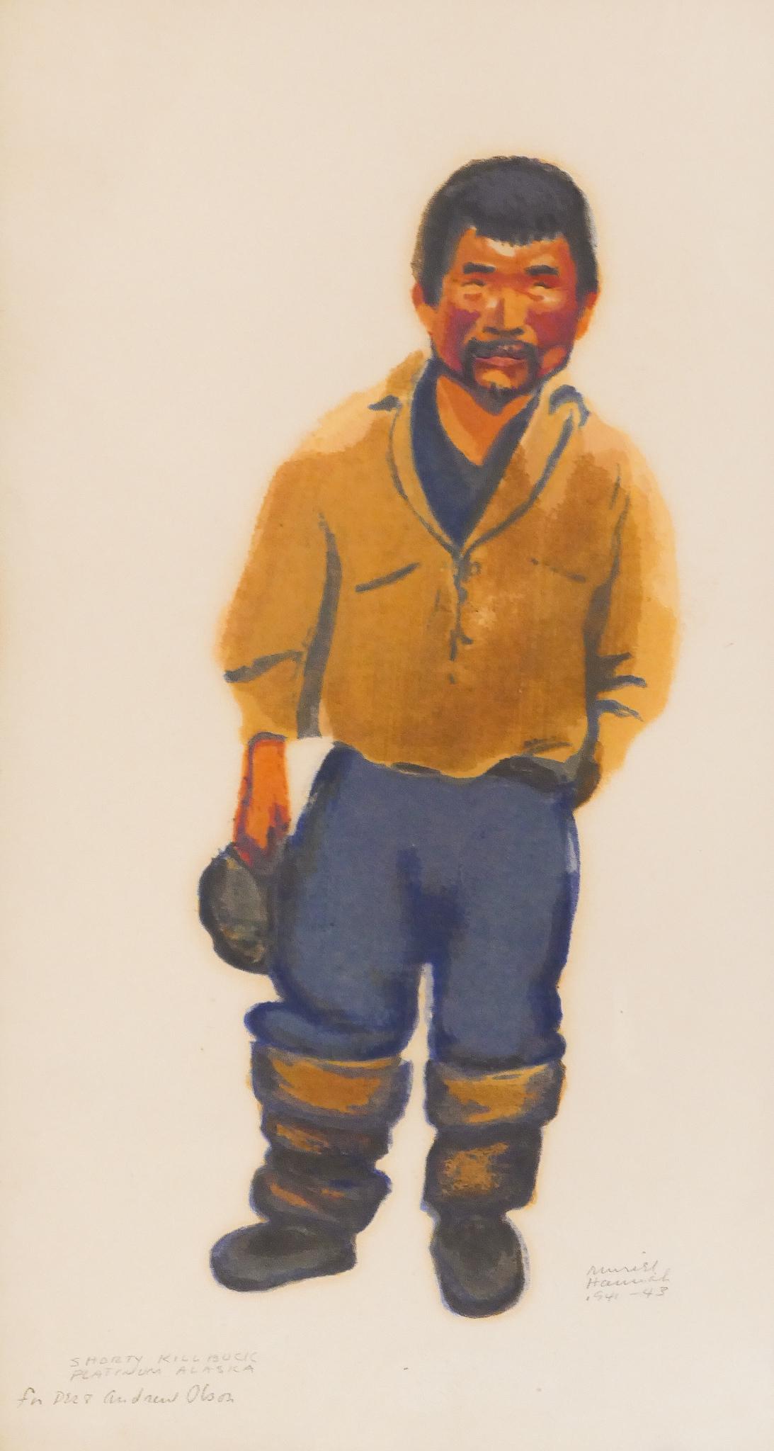 Muriel Hannah ''Shorty Kill Buck'' 1943 Monotype (1 of 2)