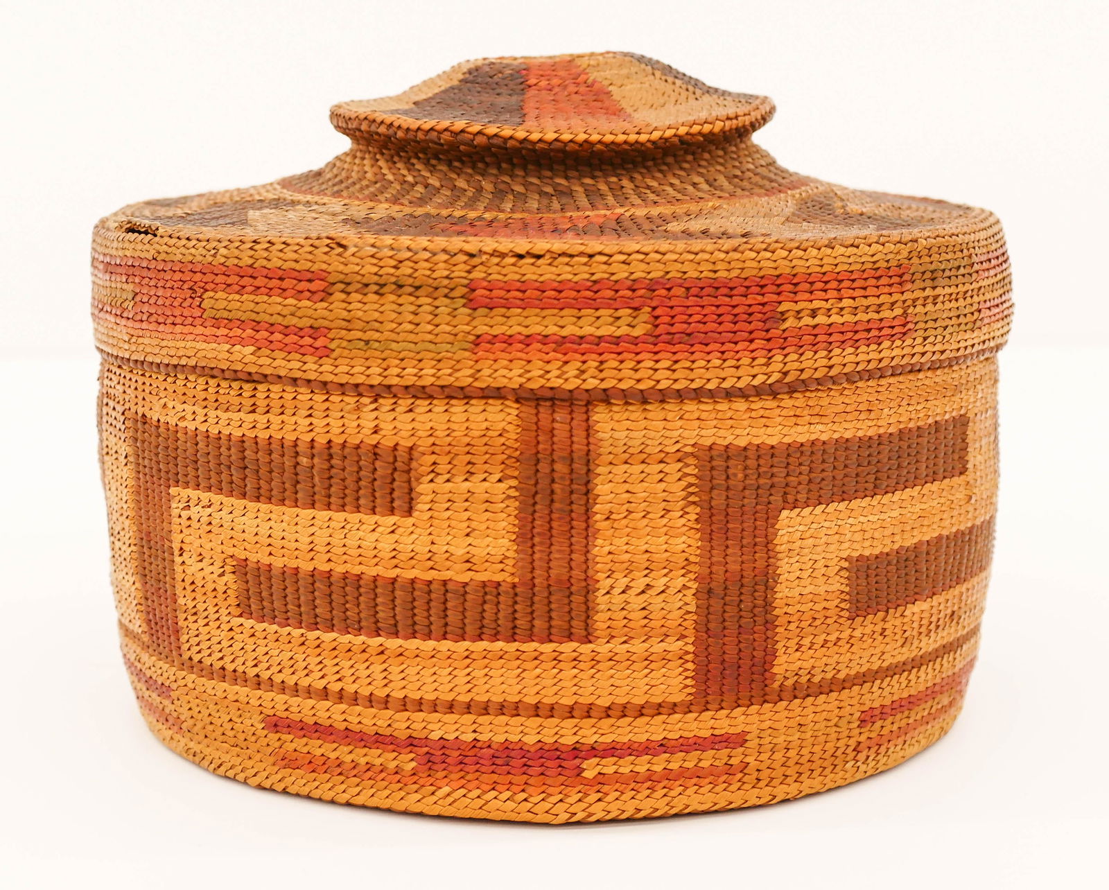 Old Tlingit Rattle Top Indian Basket (1 of 3)