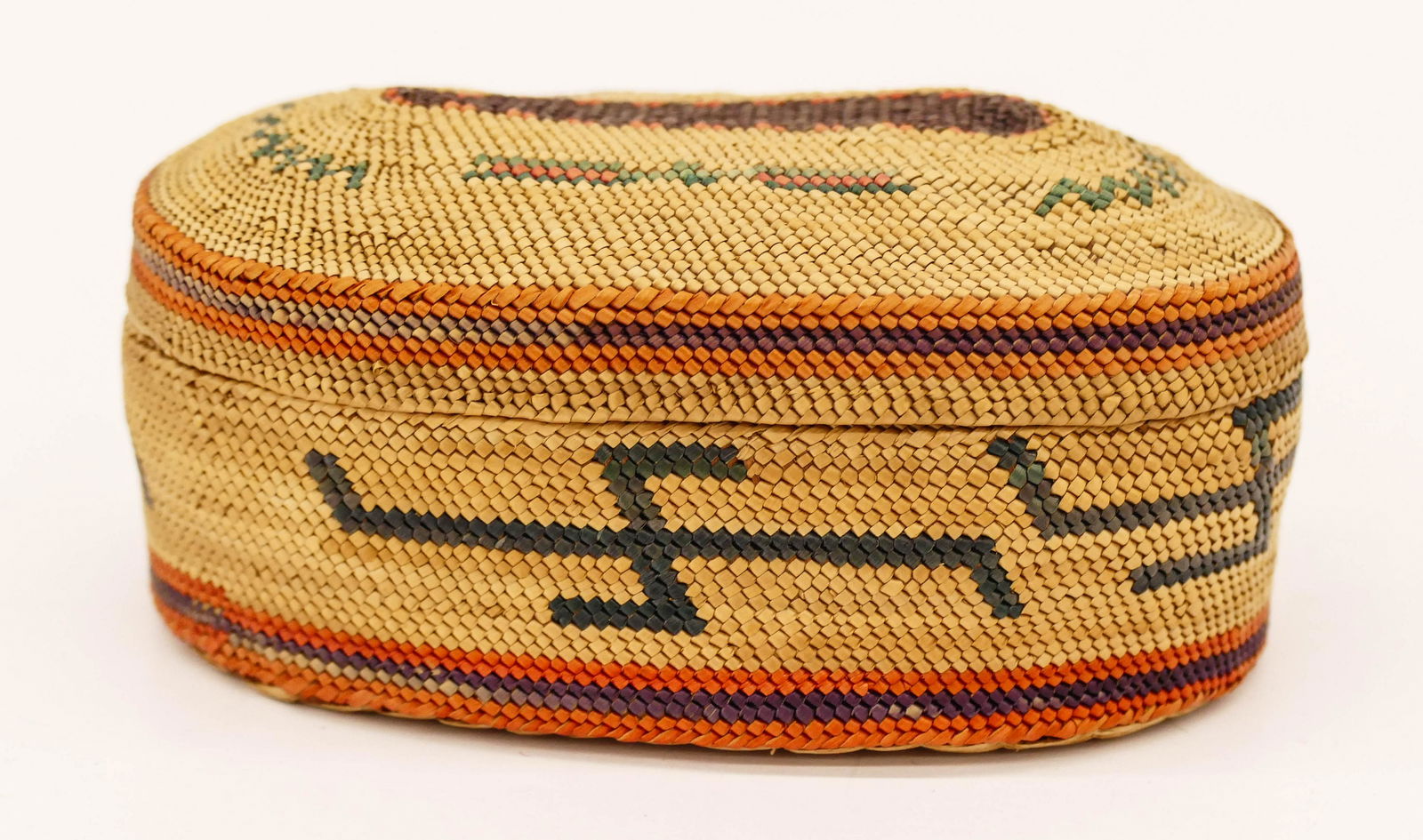 Old Nootka Makah Indian Treasure Basket (1 of 2)