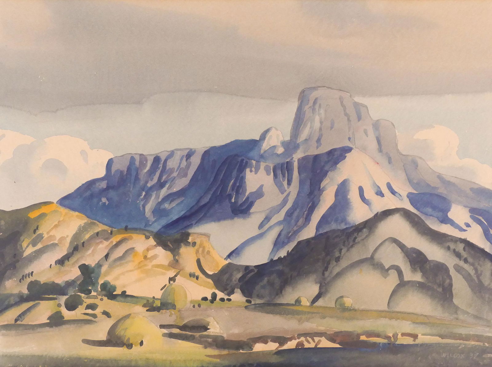 Frank Nelson Wilcox ''Canyon Scene'' 1937 Watercolor (1 of 2)