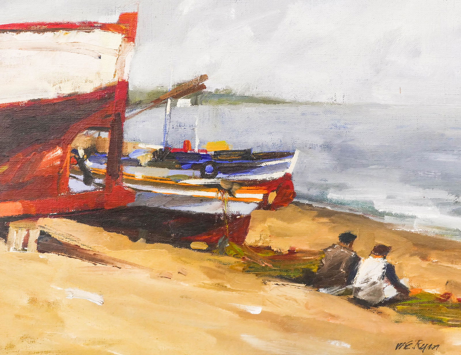 William E. Ryan ''Day's End'' Oil on Canvas (1 of 2)