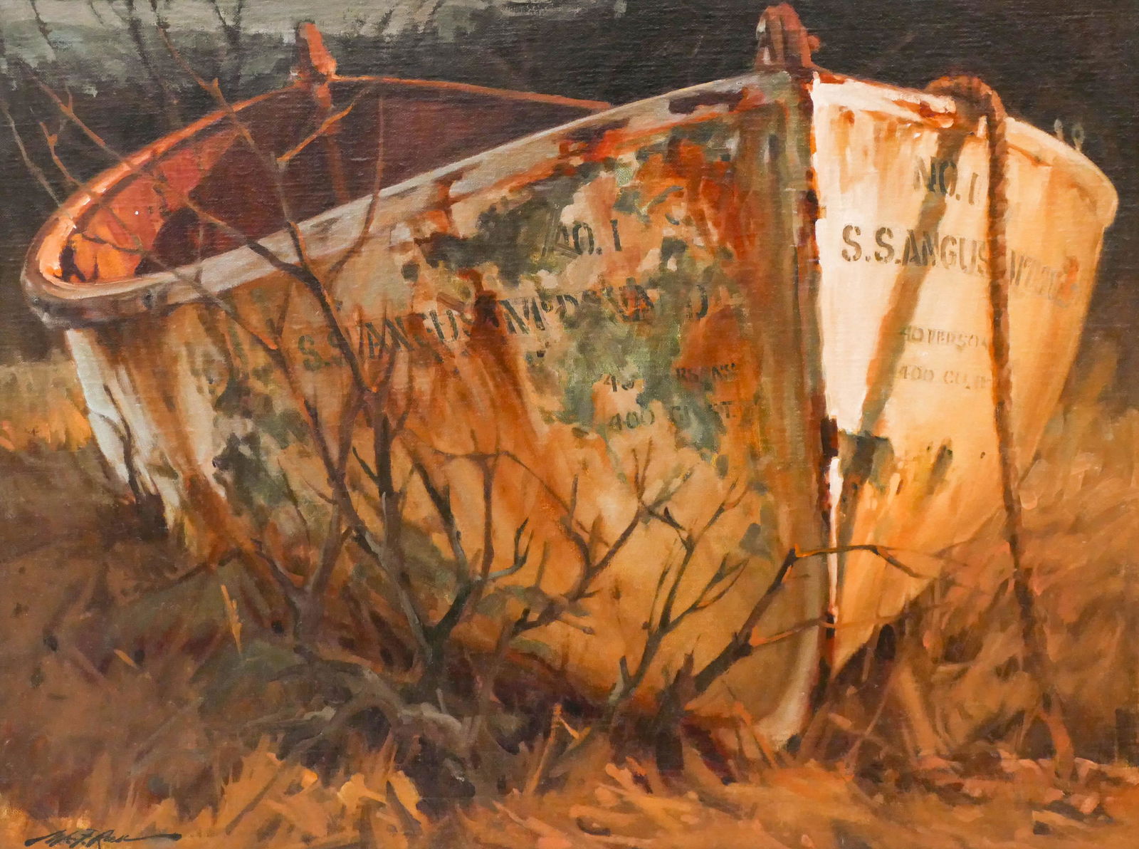 William F. Reese ''S.S. Angus McDonald'' Oil on Canvas (1 of 3)