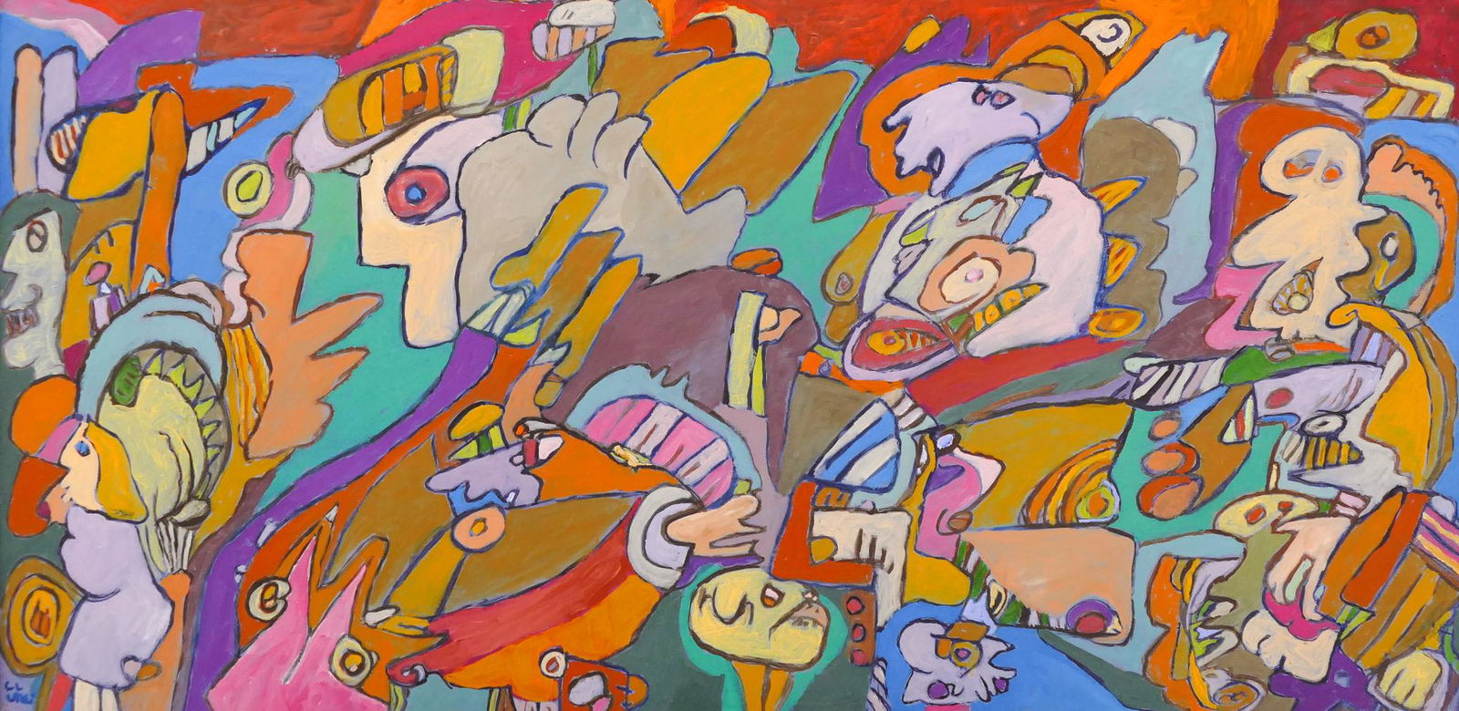 Claude Utley ''Untitled'' Oil on Canvas (1 of 2)