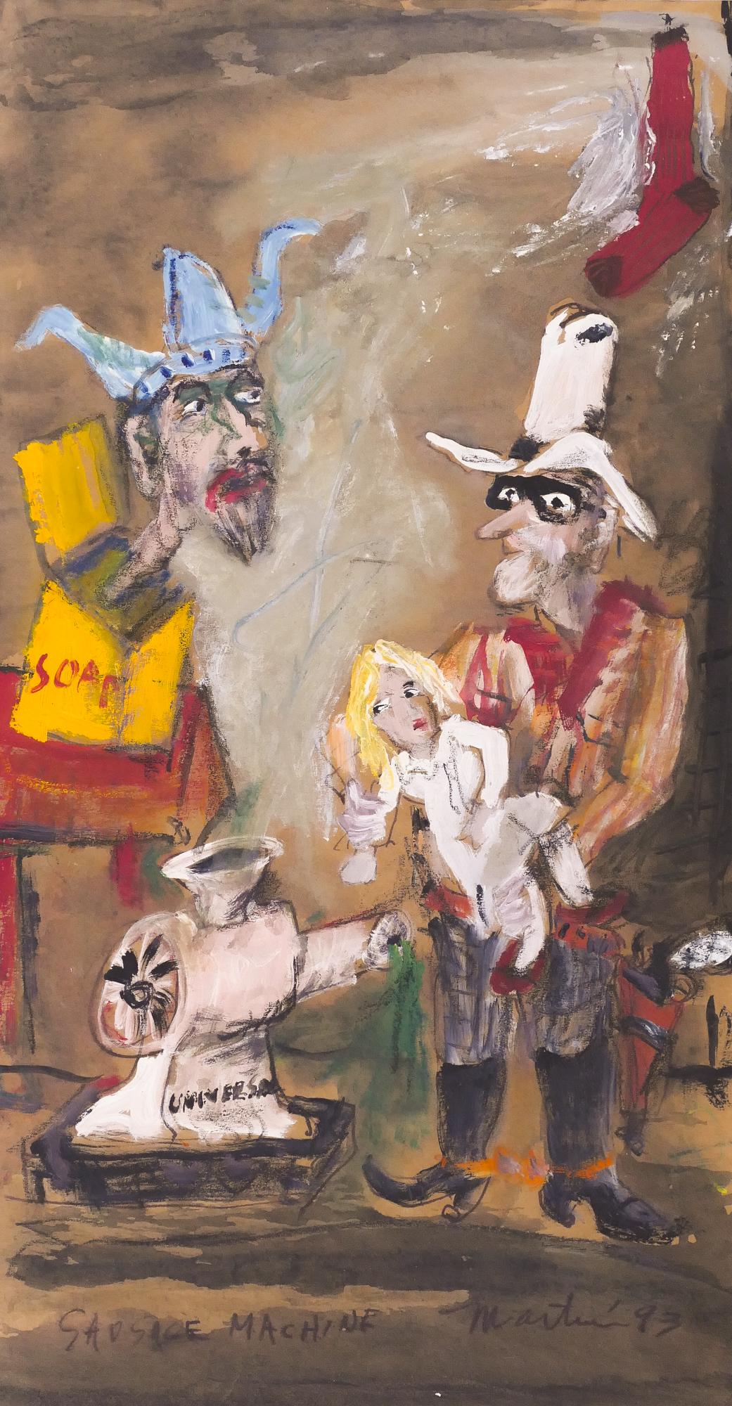 James Martin ''Sadsage Machine'' 1993 Tempera (1 of 2)