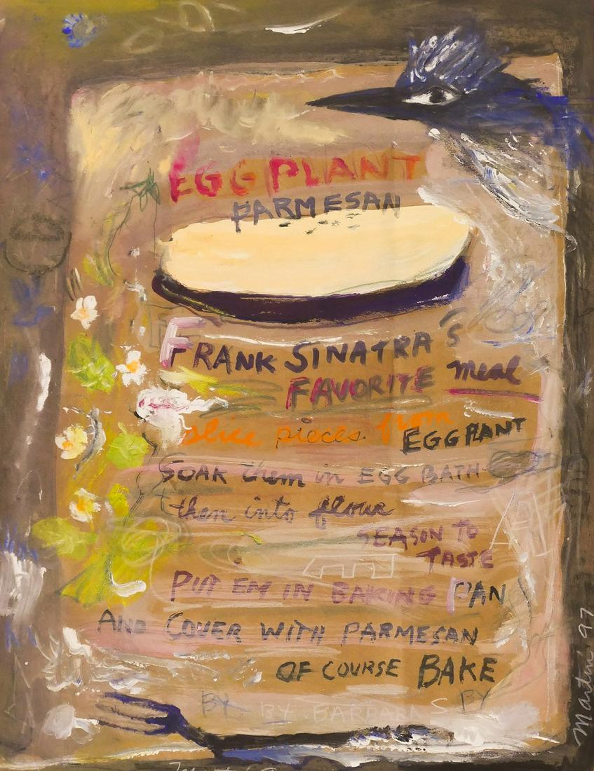 James Martin ''Eggplant Parmesan'' 1997 Tempera (1 of 2)