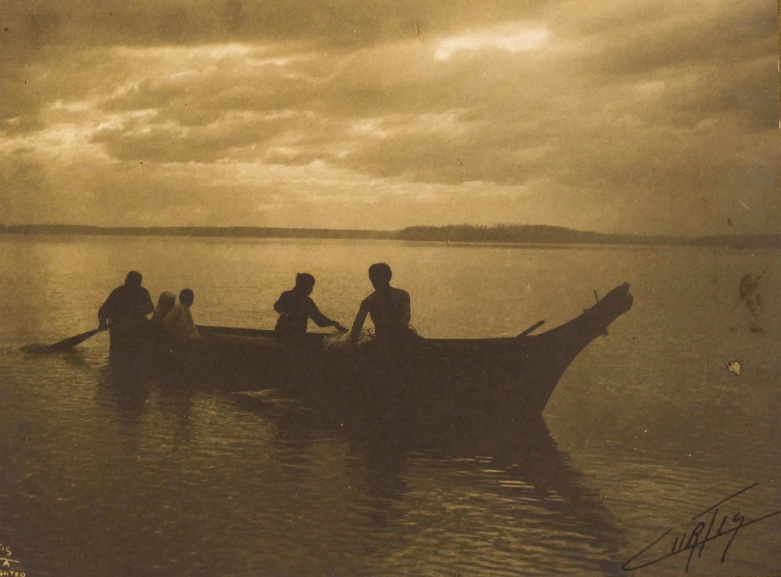 Edward Curtis ''Homeward'' 1898 Platinum Print (1 of 2)