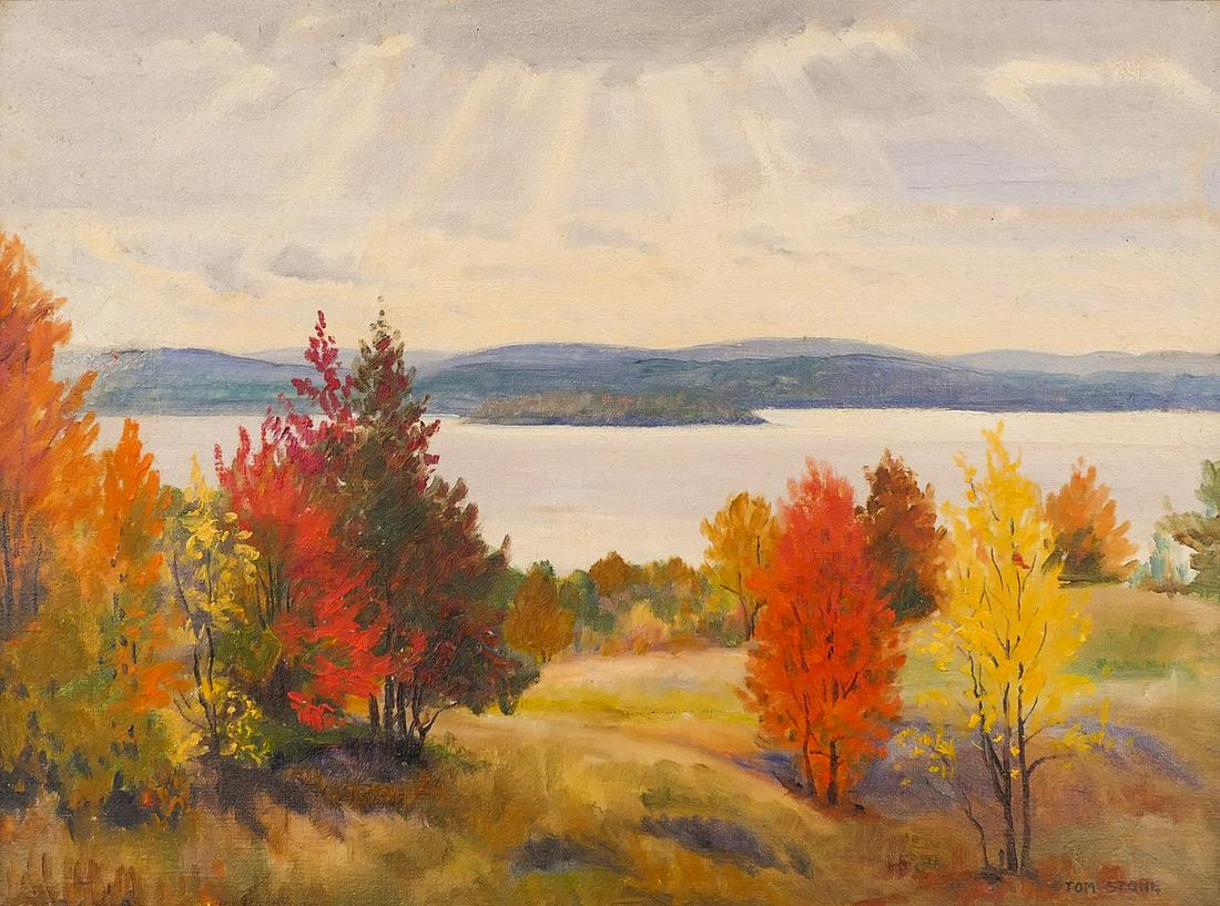 Tom Stone "Hall's Lake, Haliburton" Oil on Canvas (1 of 2)