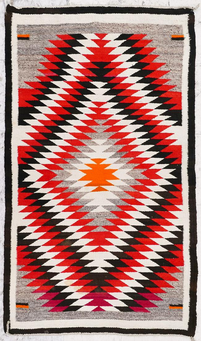 Old Navajo Eye Dazzler Wool Rug (1 of 1)
