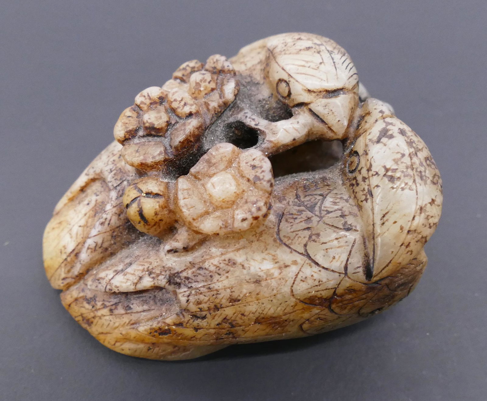 Chinese Ming Jade Birds & Flowers Pebble (1 of 4)