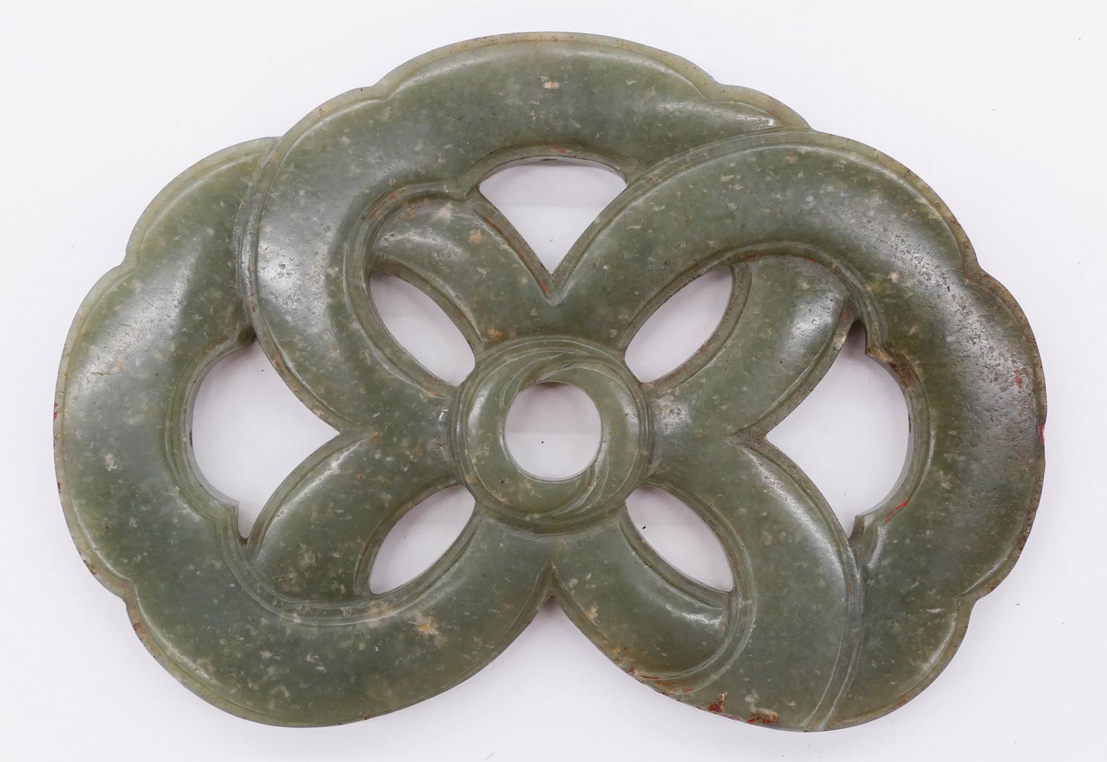 Chinese Ming Jade Large Knot Plaque (1 of 2)
