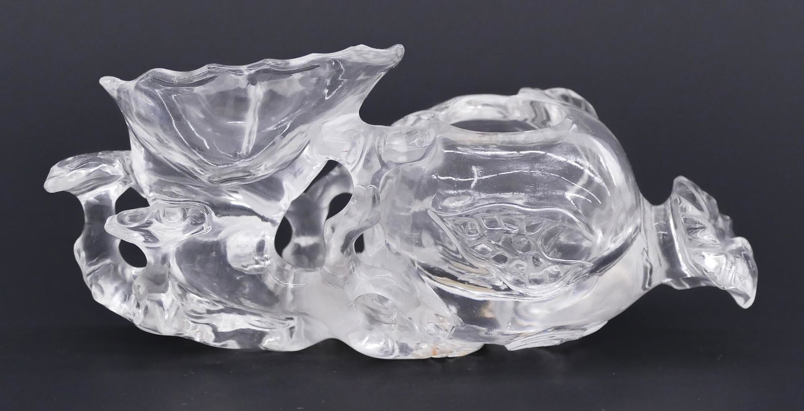 Chinese Qing Rock Crystal Lingzhi Brush Washer (1 of 4)