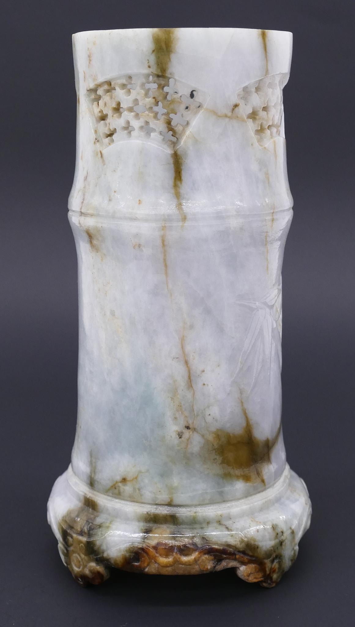 Chinese Jade Bamboo Brush Pot (1 of 4)