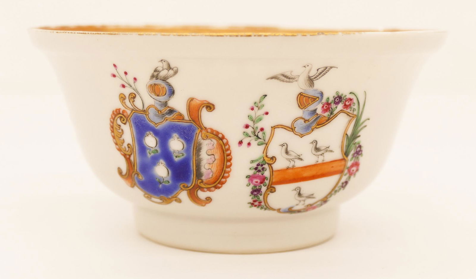 Chinese Export Double Armorial Tea Bowl (1 of 4)