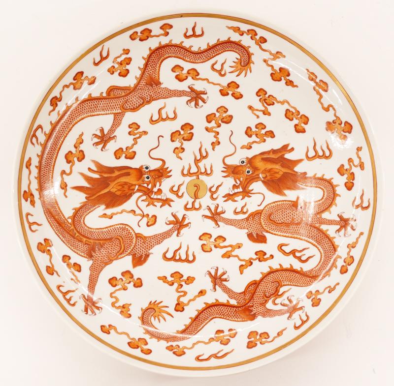 Chinese Guangxu Red Dragon Charger (1 of 7)