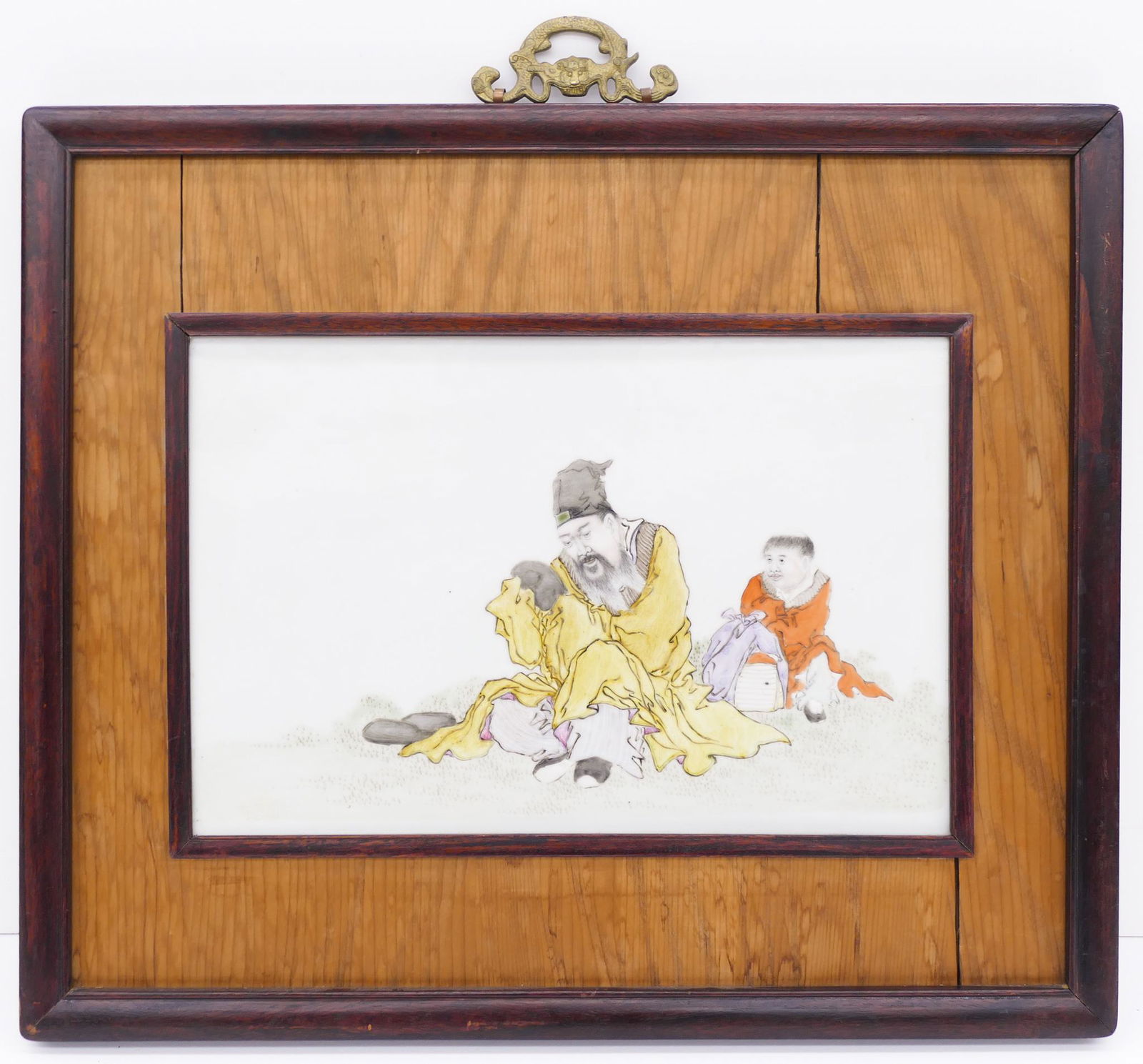 Chinese Republic Porcelain Scholar Plaque (1 of 4)