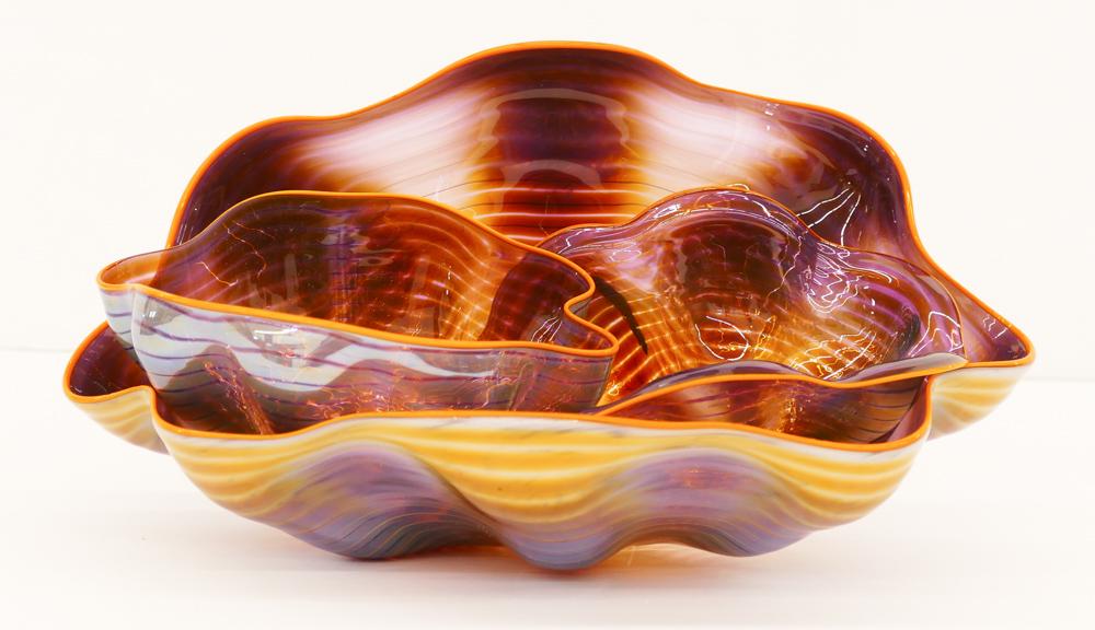 Dale Chihuly ''Golden Seaform 3-Piece Set'' 1992 (1 of 5)