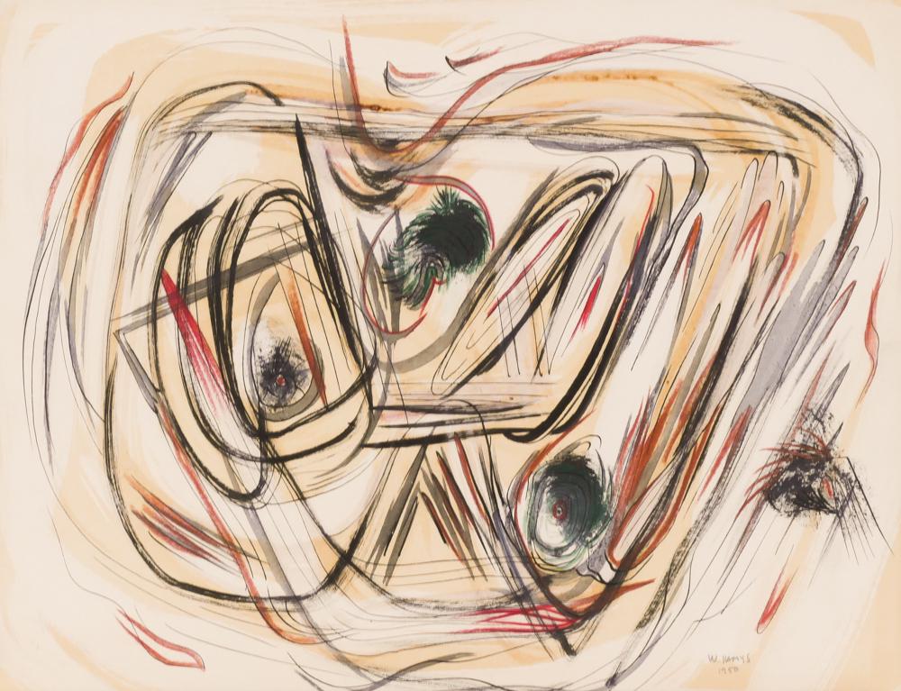 Walter Kamys ''Untitled'' 1950 Mixed Media (1 of 2)