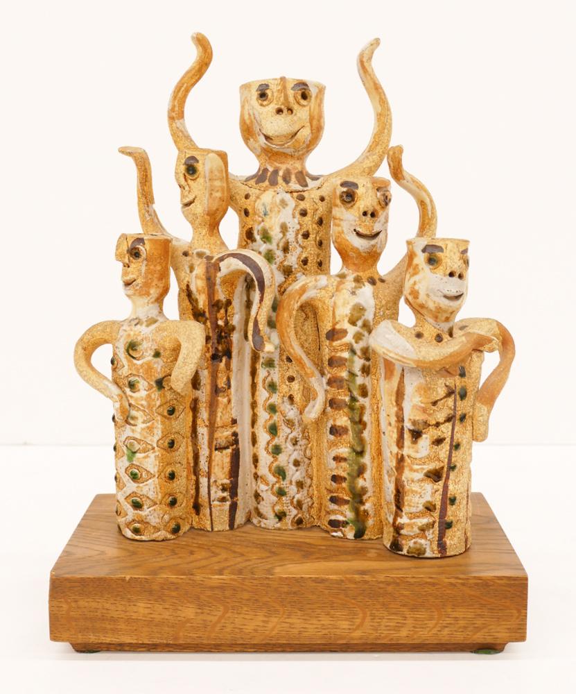 Hal Fromhold ''Figural Candleholders'' 1970's Stoneware (1 of 2)