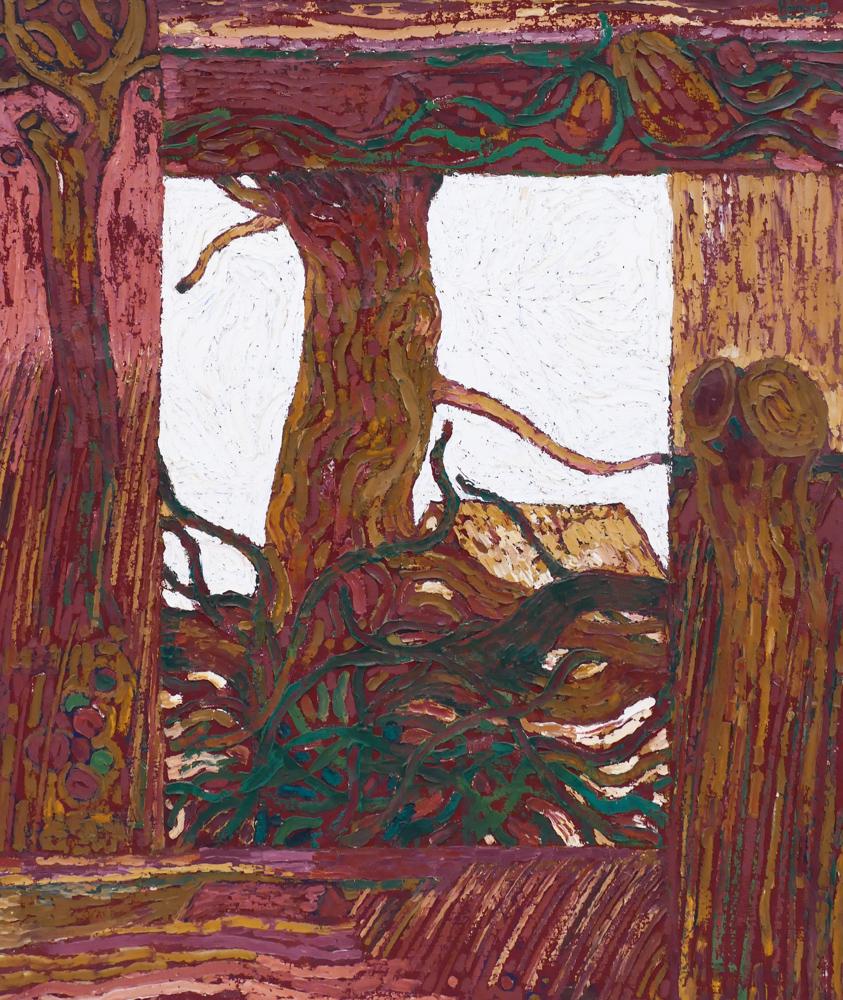 Art Hansen ''Olson's Farm'' 1961 Oil (1 of 2)