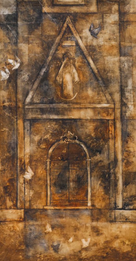 Ebba Rapp ''Cathedral with Doves'' 1960's (1 of 2)