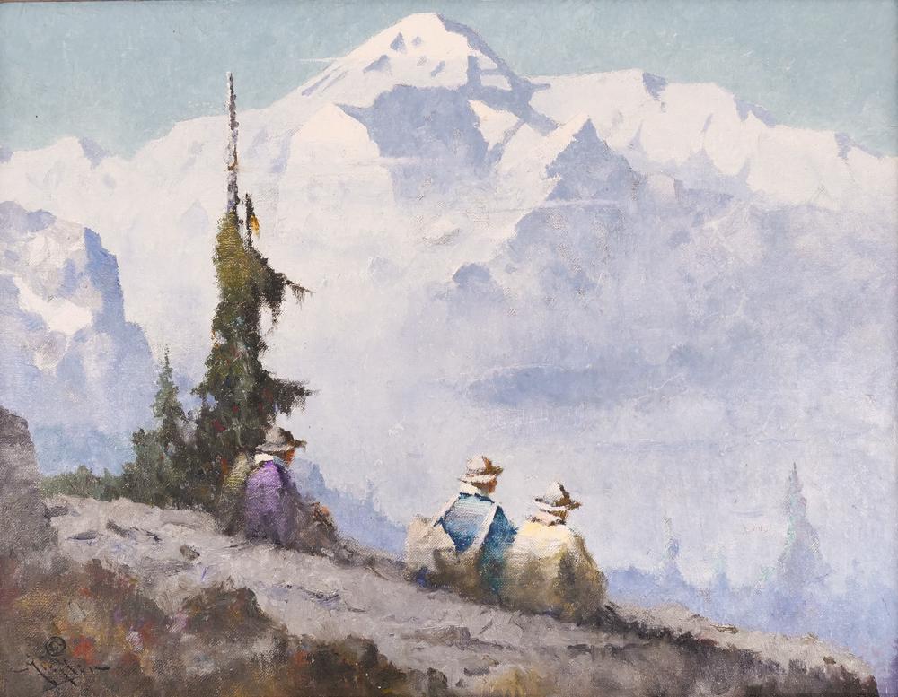 Eustace Ziegler ''Resting Near Mt. McKinley'' Oil (1 of 3)