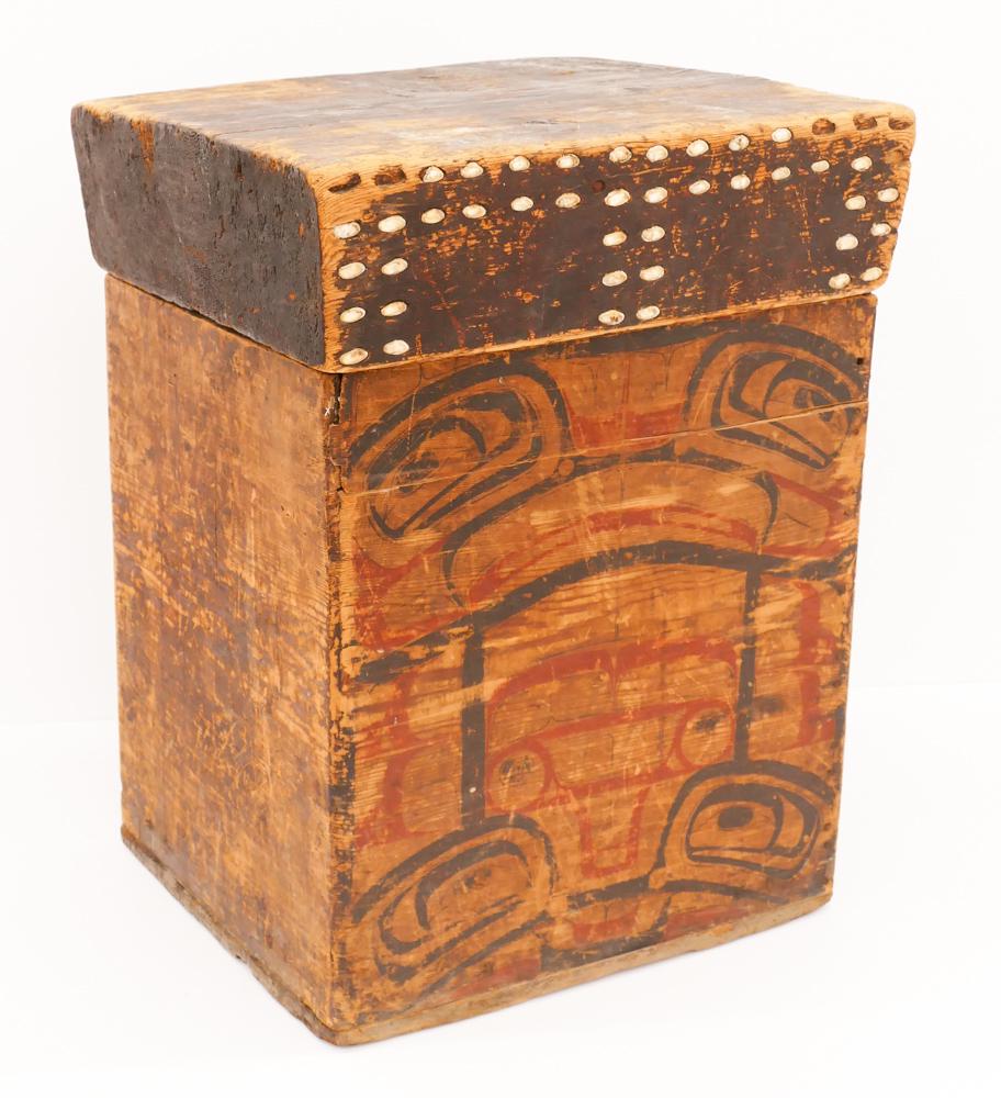 Antique Tsimshian Bentwood Storage Box (1 of 7)